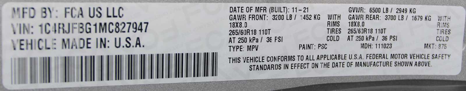 used 2021 Jeep Grand Cherokee car, priced at $27,798
