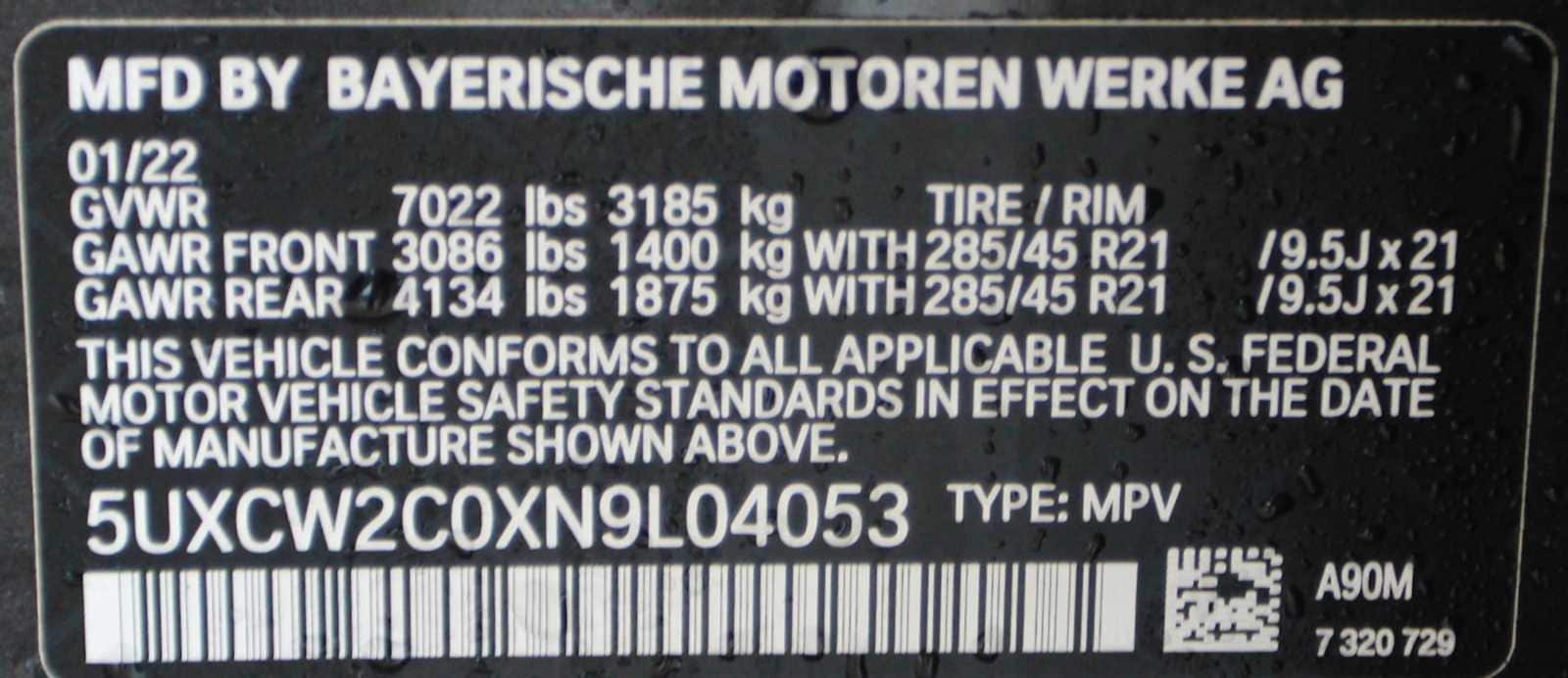used 2022 BMW X7 car, priced at $47,798