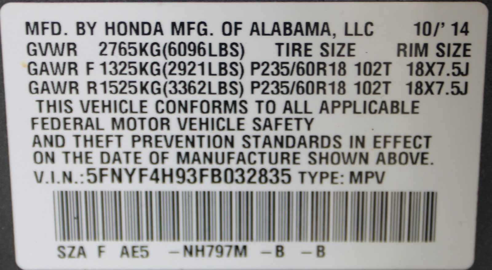 used 2015 Honda Pilot car, priced at $19,998