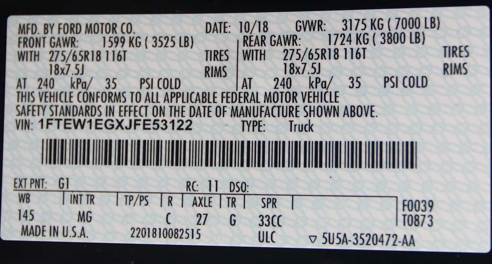 used 2018 Ford F-150 car, priced at $26,998