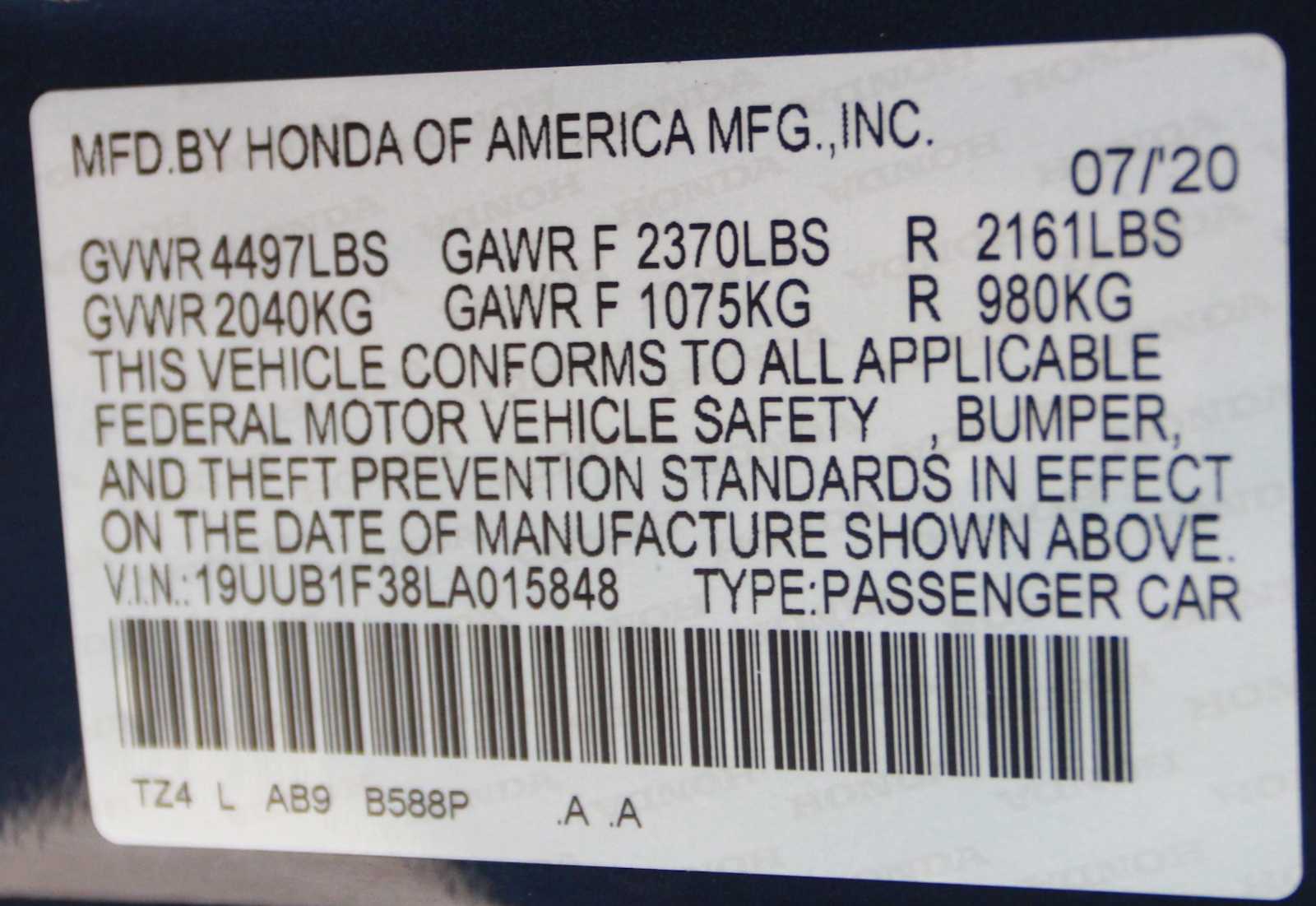 used 2020 Acura TLX car, priced at $21,598