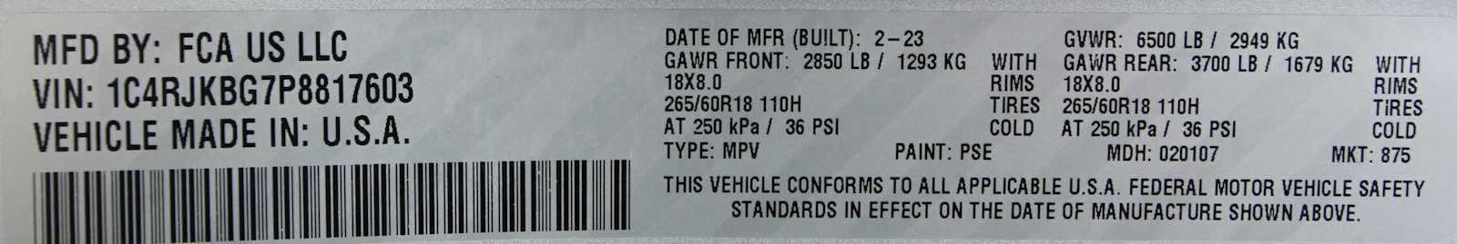used 2023 Jeep Grand Cherokee L car, priced at $34,998