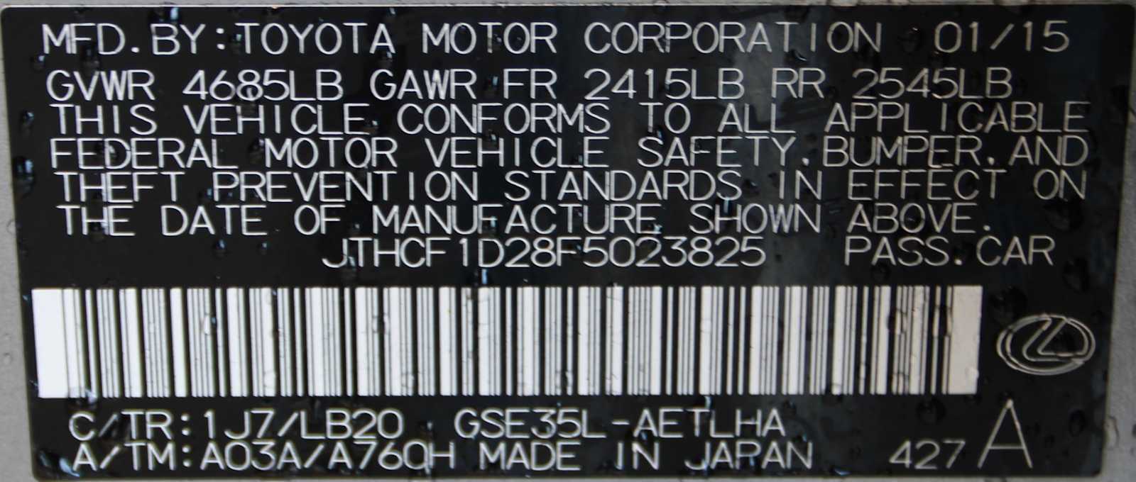 used 2015 Lexus IS 250 car, priced at $16,998