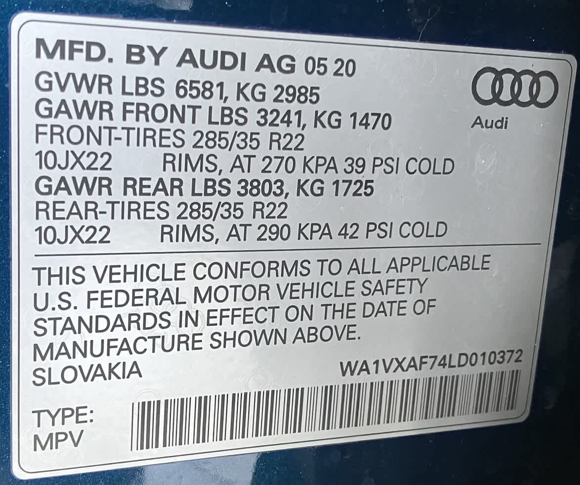 used 2020 Audi Q7 car, priced at $37,998