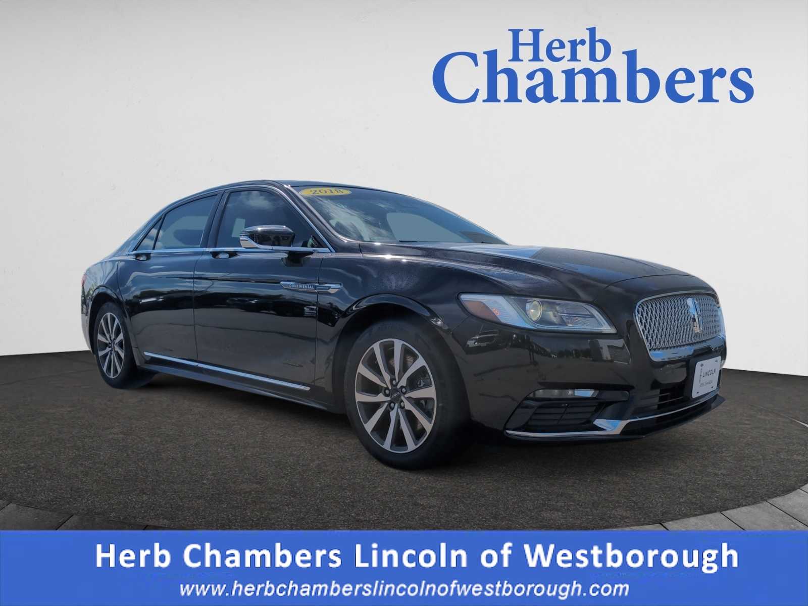 used 2018 Lincoln Continental car, priced at $18,998