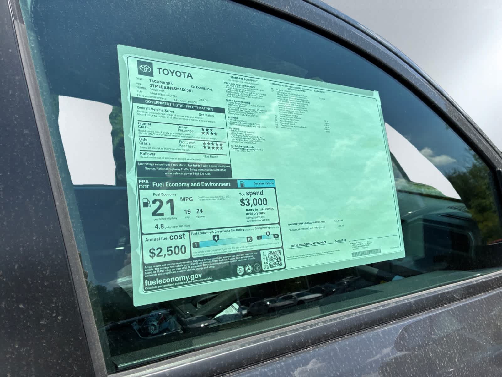new 2025 Toyota Tacoma car, priced at $47,857