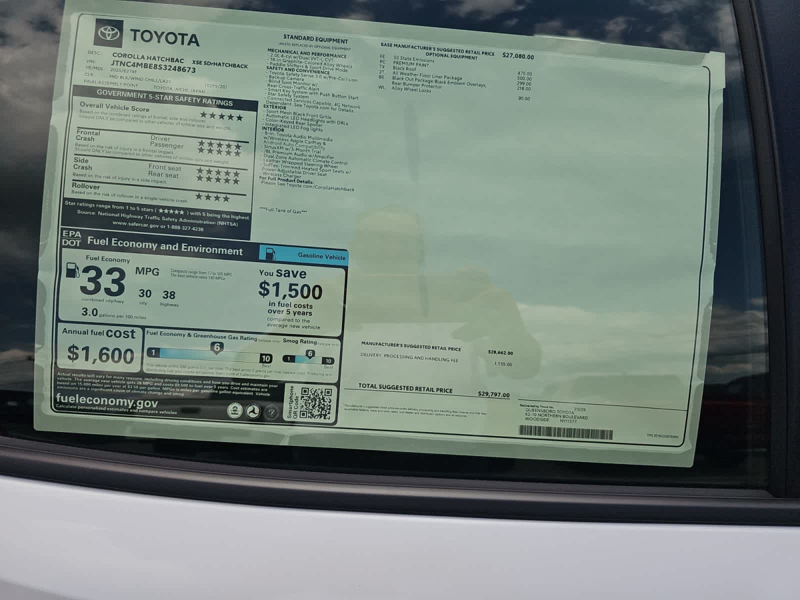new 2025 Toyota Corolla Hatchback car, priced at $29,797