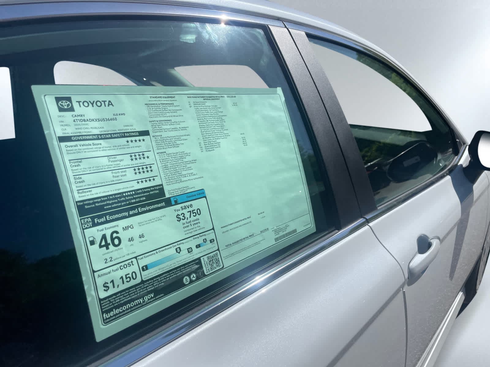 new 2025 Toyota Camry car, priced at $43,078