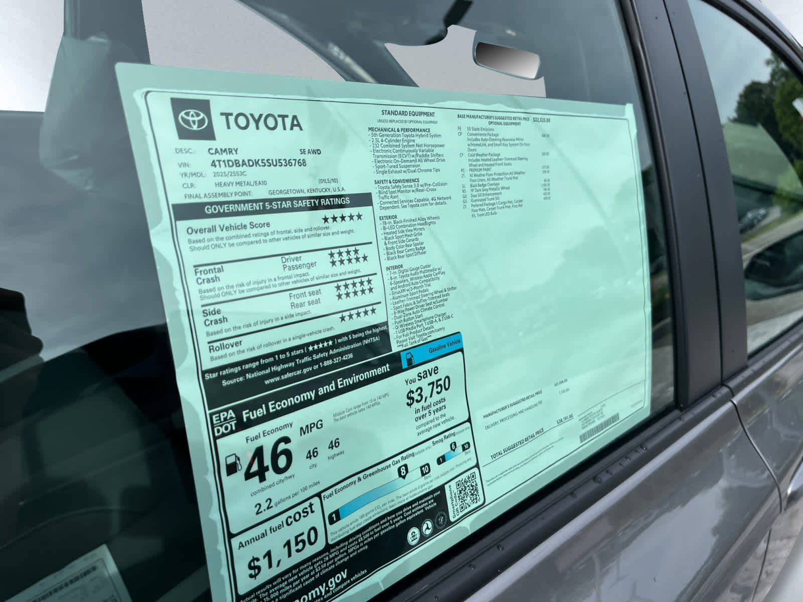 new 2025 Toyota Camry car, priced at $38,191