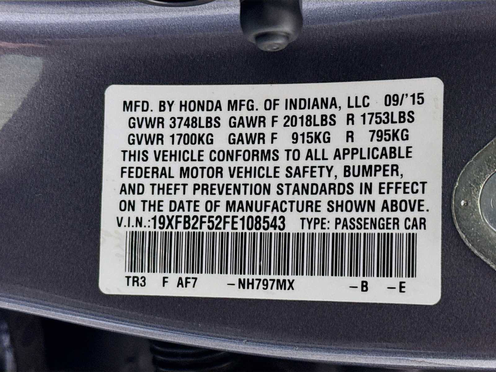 used 2015 Honda Civic car, priced at $15,998