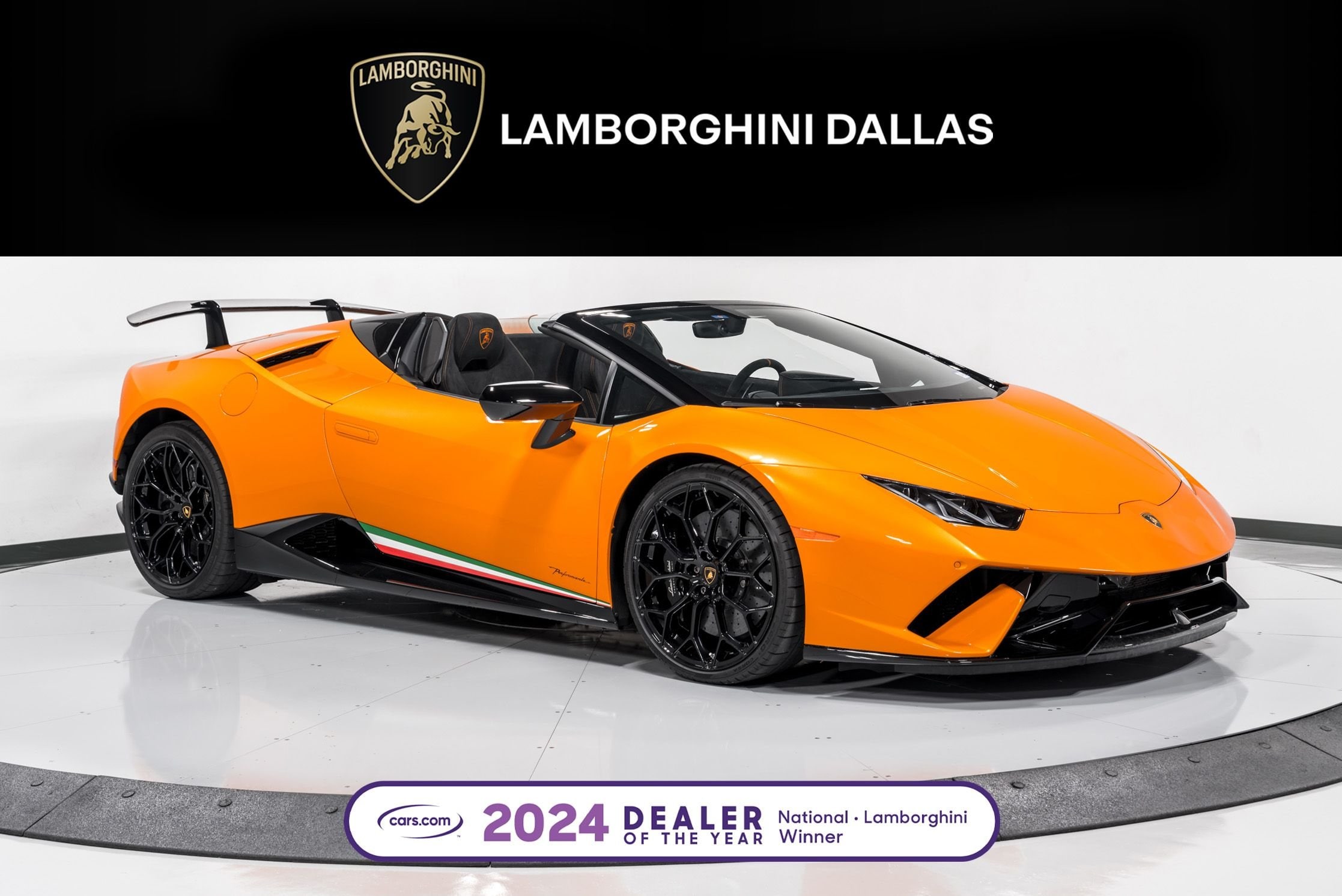 used 2019 Lamborghini Huracan Performante Spyder car, priced at $319,999