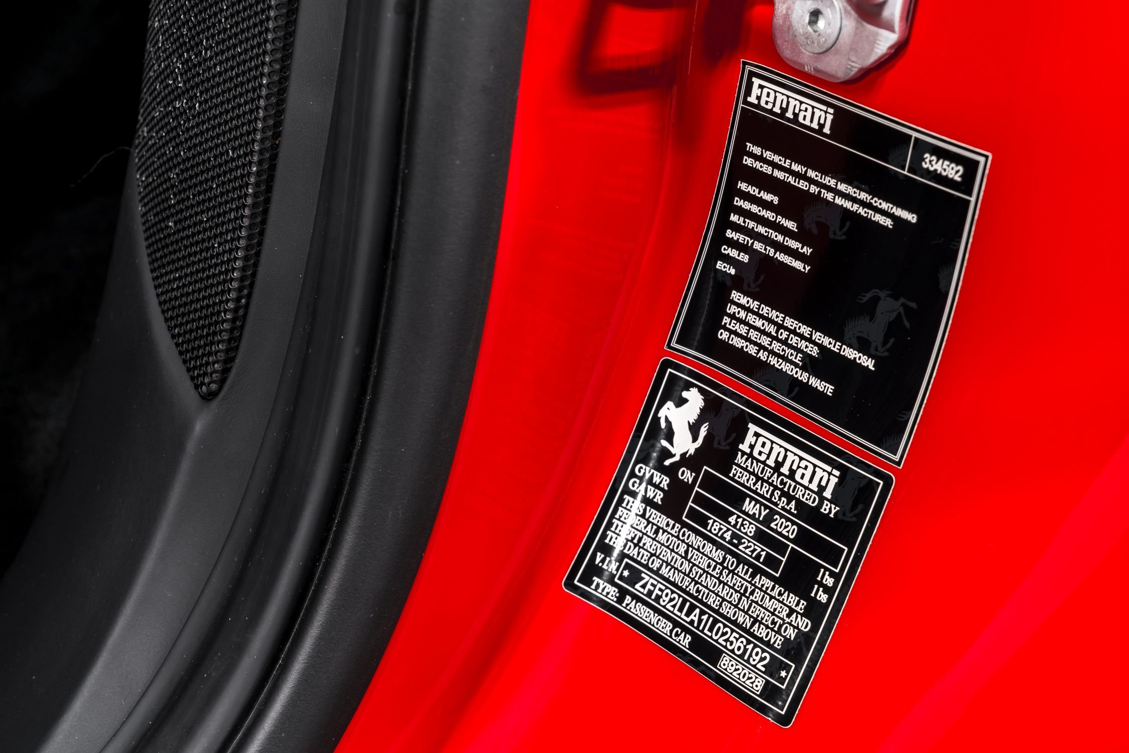 used 2020 Ferrari F8 Tributo car, priced at $324,999