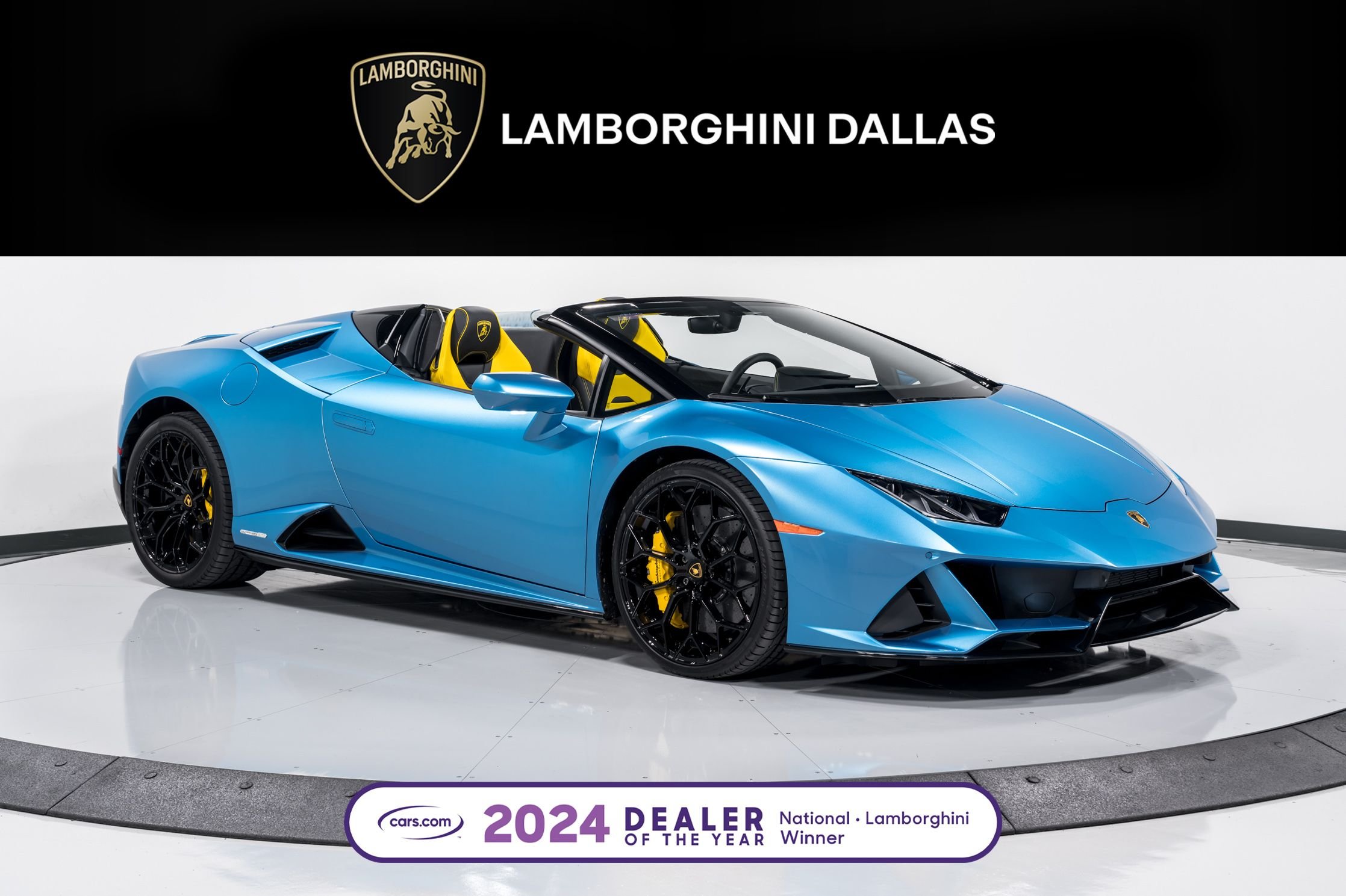 used 2024 Lamborghini Huracan Evo Spyder AWD car, priced at $389,999