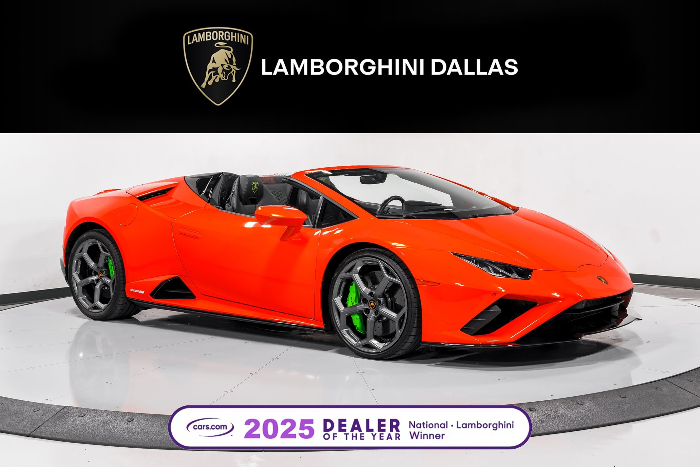 used 2023 Lamborghini Huracan EVO-2 Spyder car, priced at $314,999