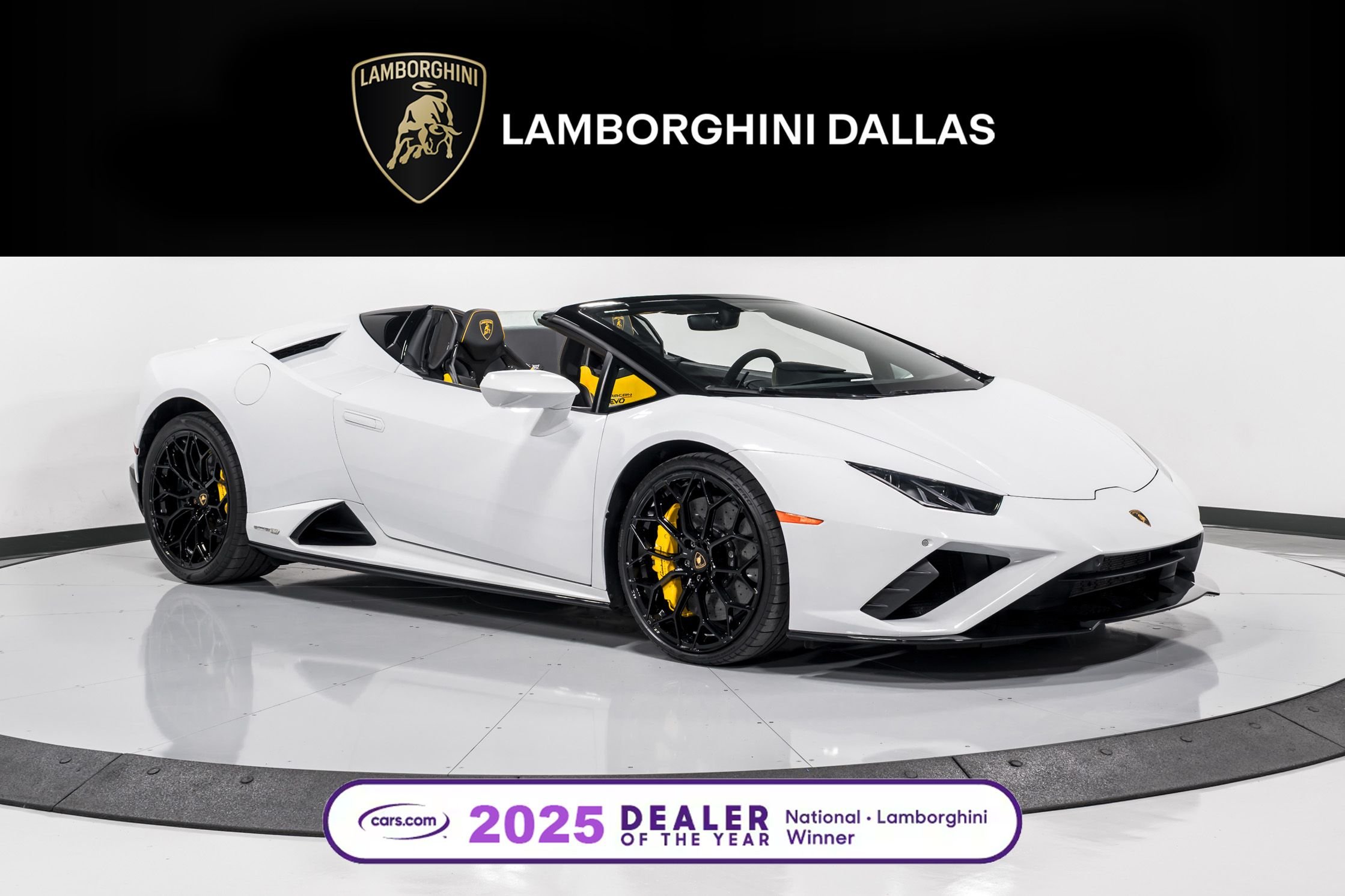 used 2023 Lamborghini Huracan EVO Spyder car, priced at $319,999