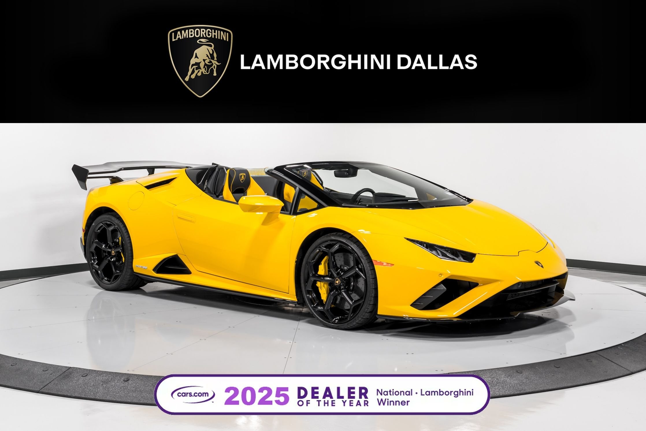 used 2023 Lamborghini Huracan EVO-2 Spyder car, priced at $319,999