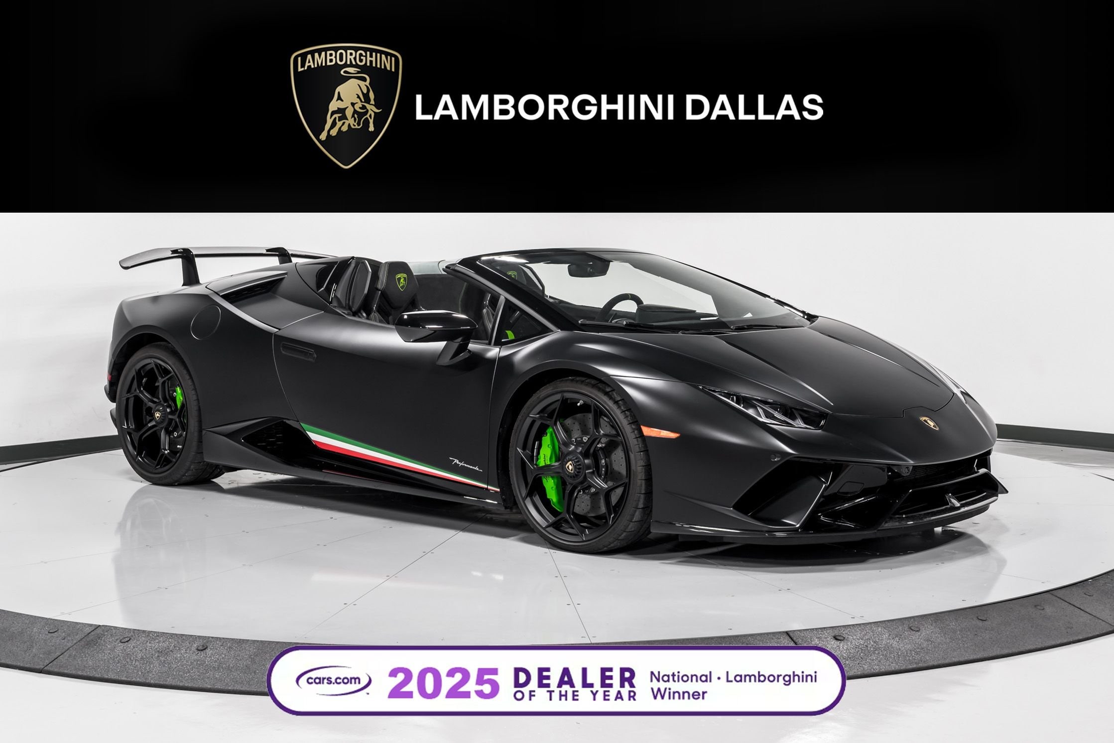 used 2019 Lamborghini Huracan Performante Spyder car, priced at $339,999