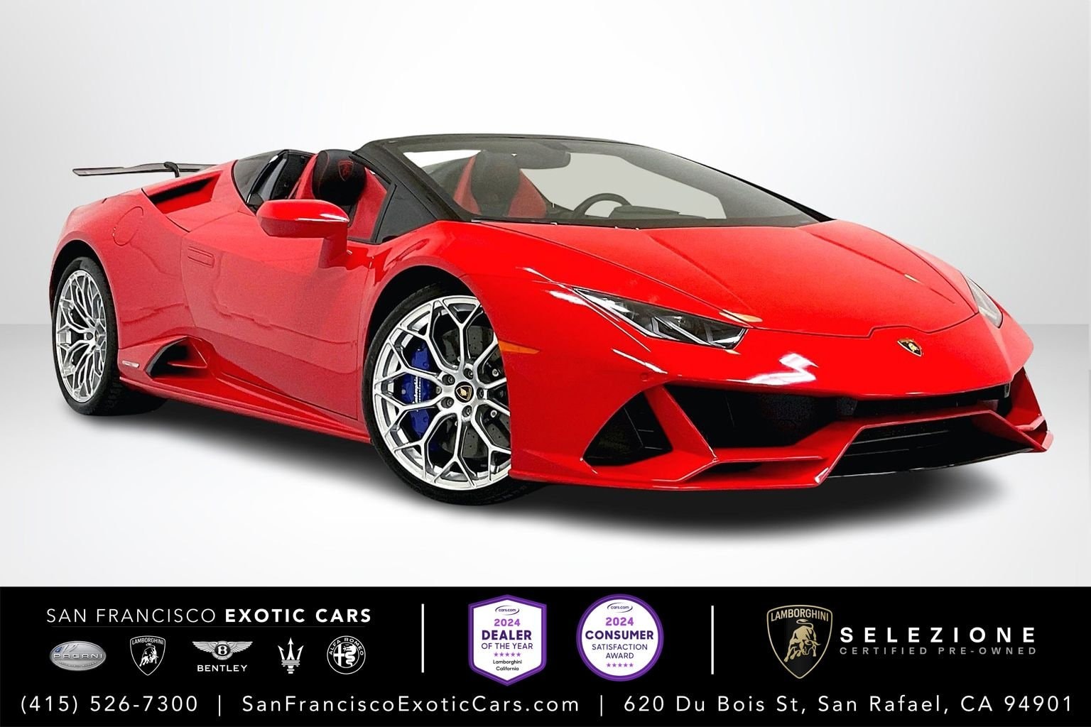 used 2023 Lamborghini Huracan EVO Spyder car, priced at $329,991