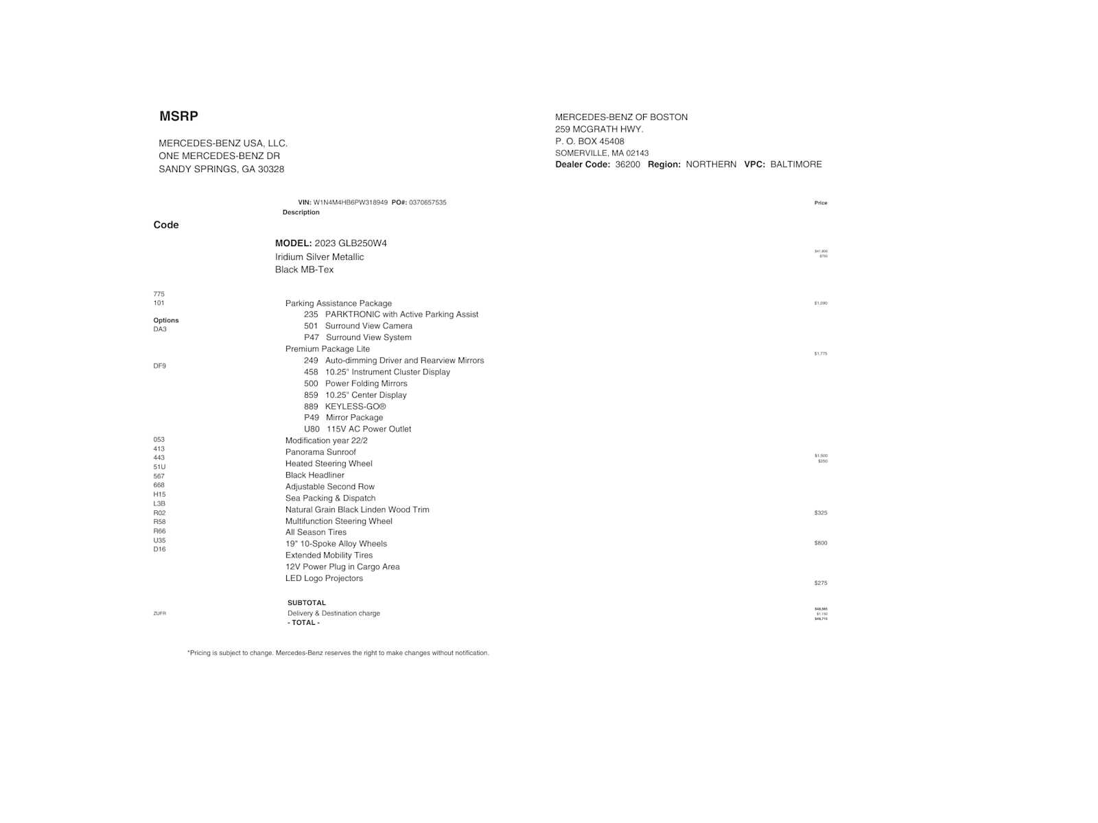 used 2023 Mercedes-Benz GLB 250 car, priced at $33,498