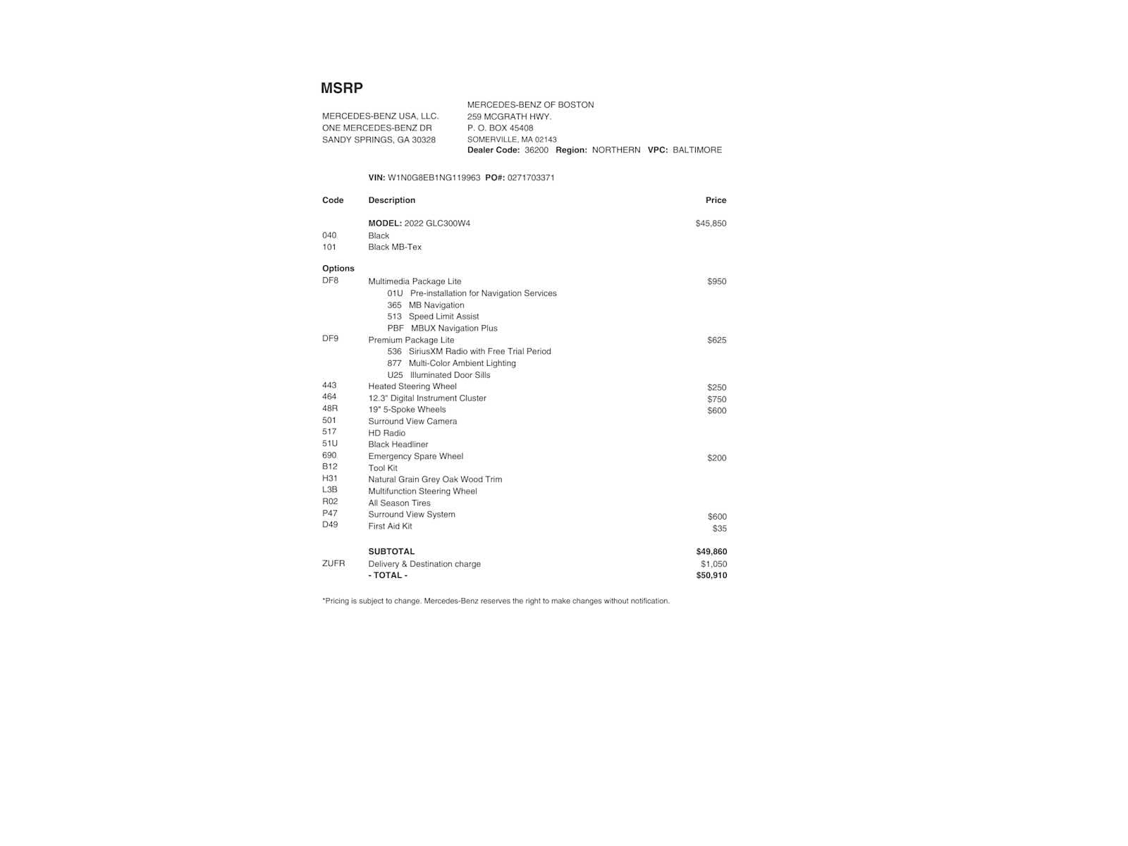 used 2022 Mercedes-Benz GLC 300 car, priced at $36,498
