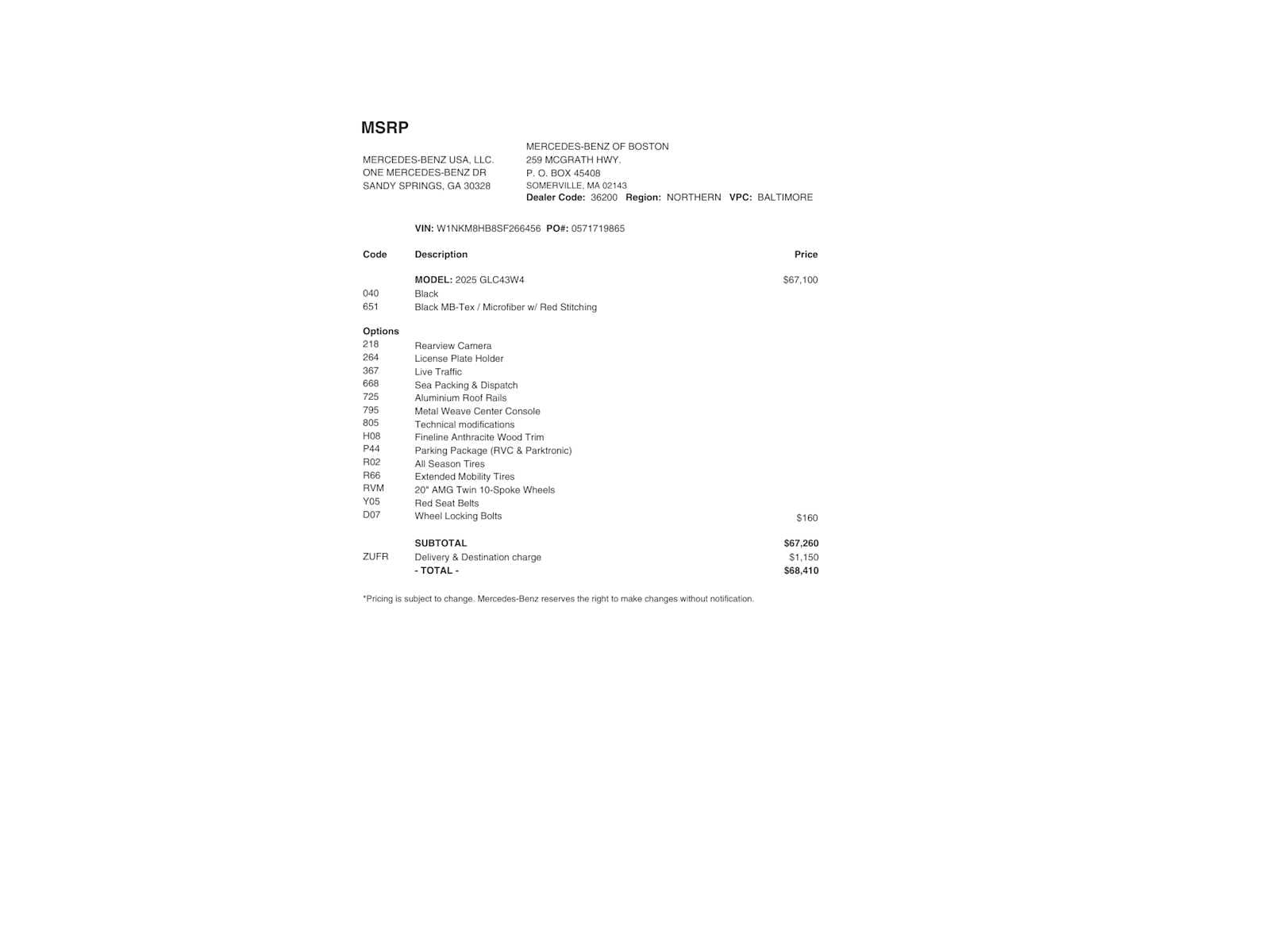 used 2025 Mercedes-Benz AMG GLC 43 car, priced at $60,998