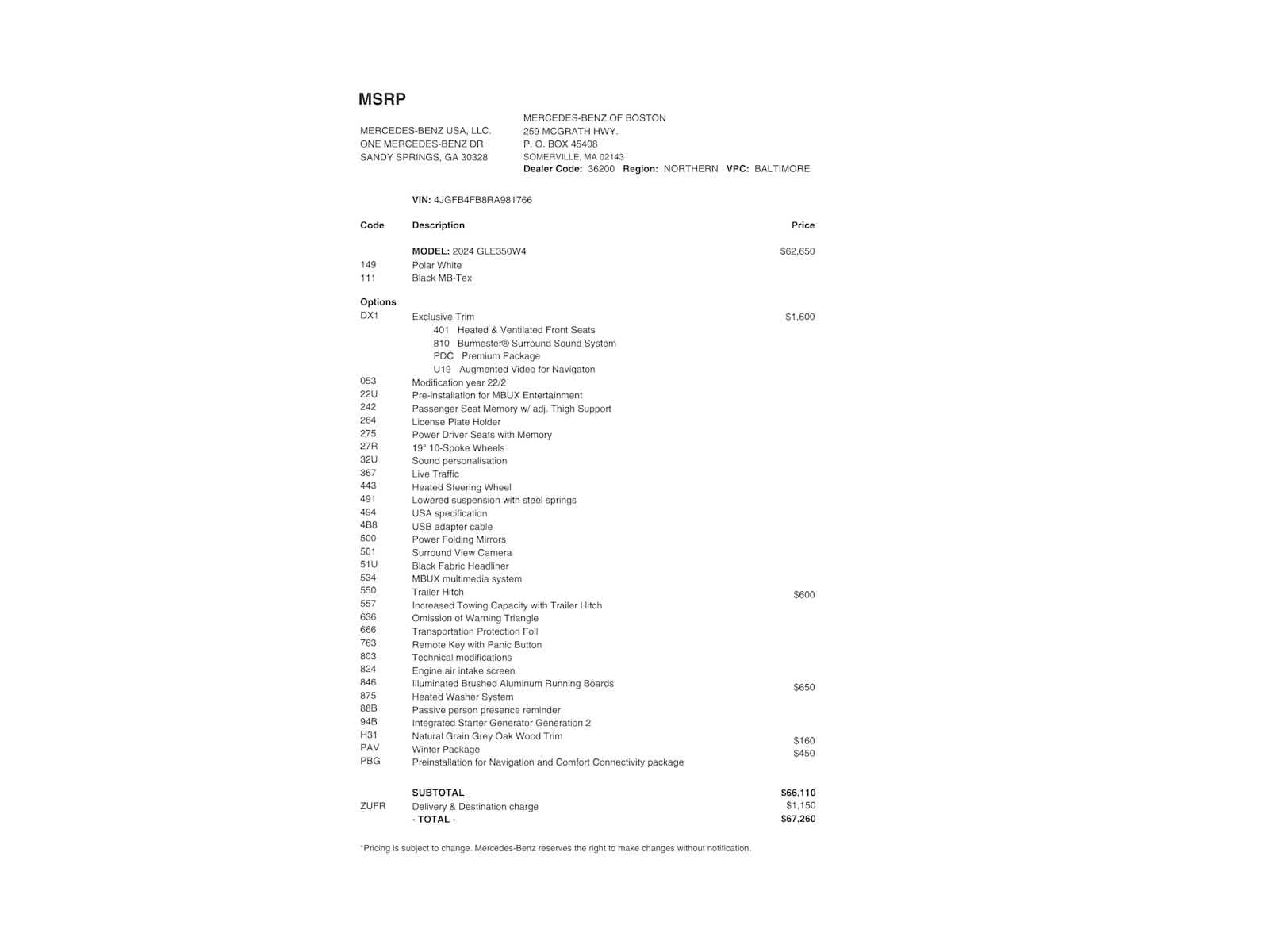 used 2024 Mercedes-Benz GLE 350 car, priced at $51,998