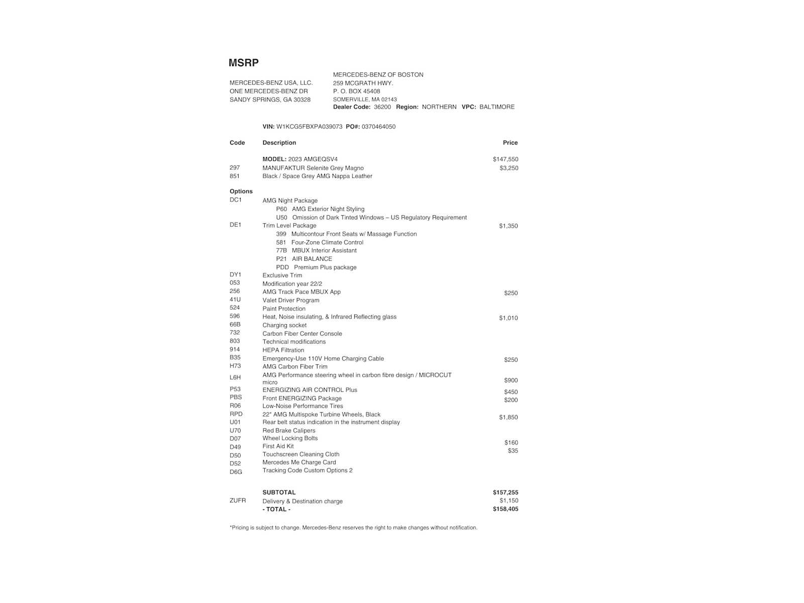 used 2023 Mercedes-Benz AMG EQS car, priced at $69,898