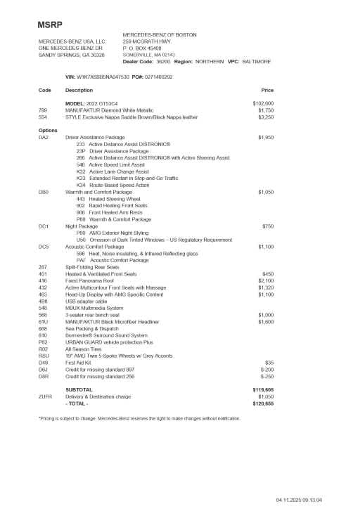 used 2022 Mercedes-Benz AMG GT 53 car, priced at $78,698