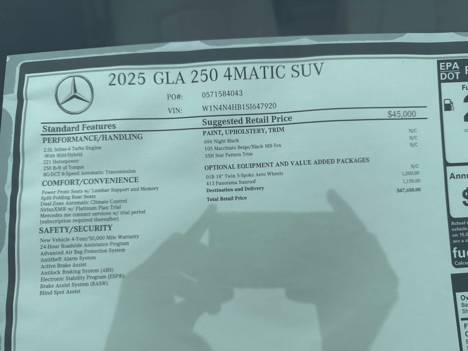 new 2025 Mercedes-Benz GLA 250 car