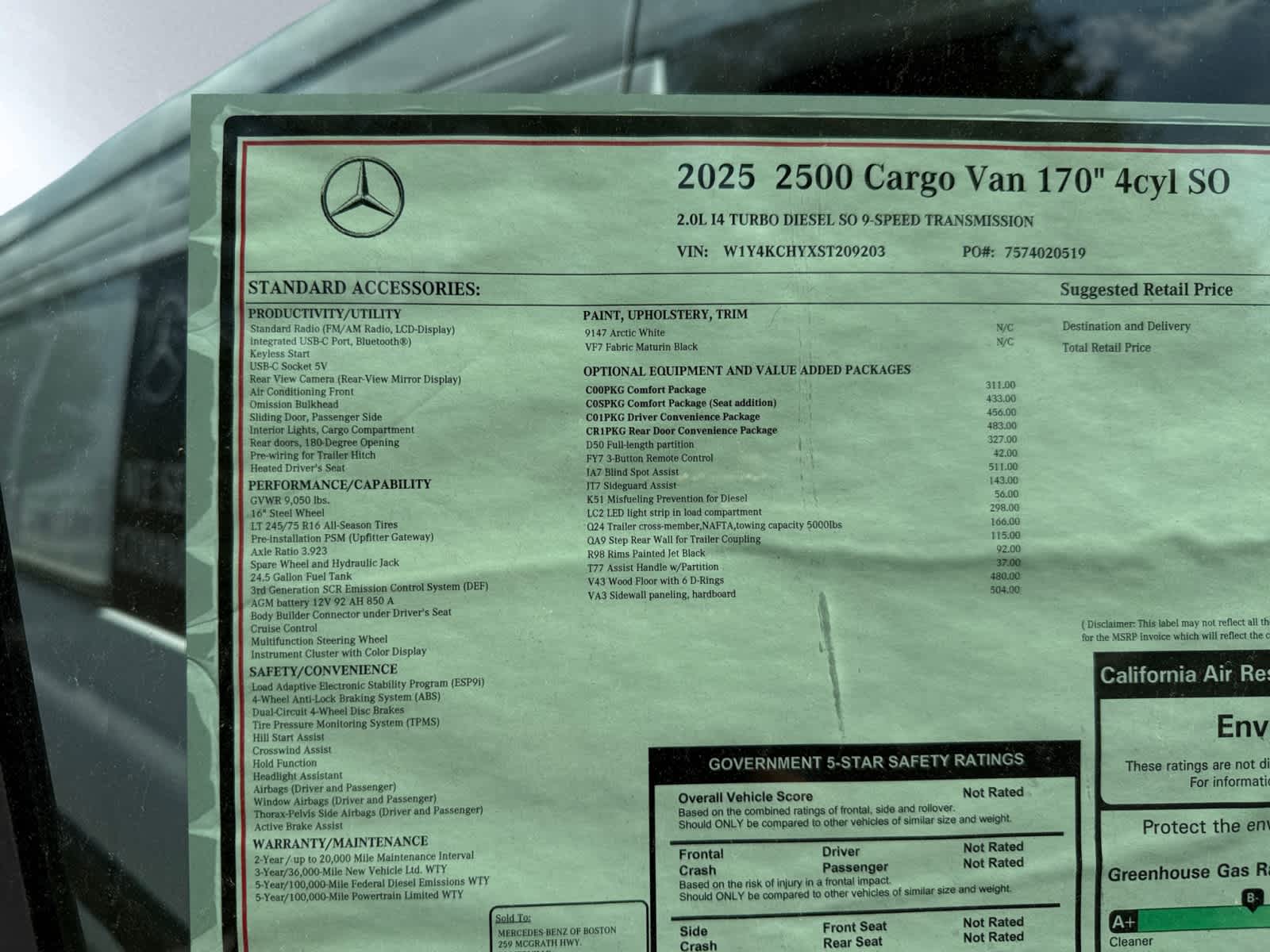 new 2025 Mercedes-Benz Sprinter car