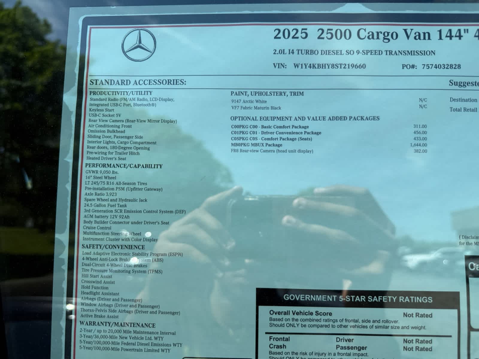 new 2025 Mercedes-Benz Sprinter 2500 car