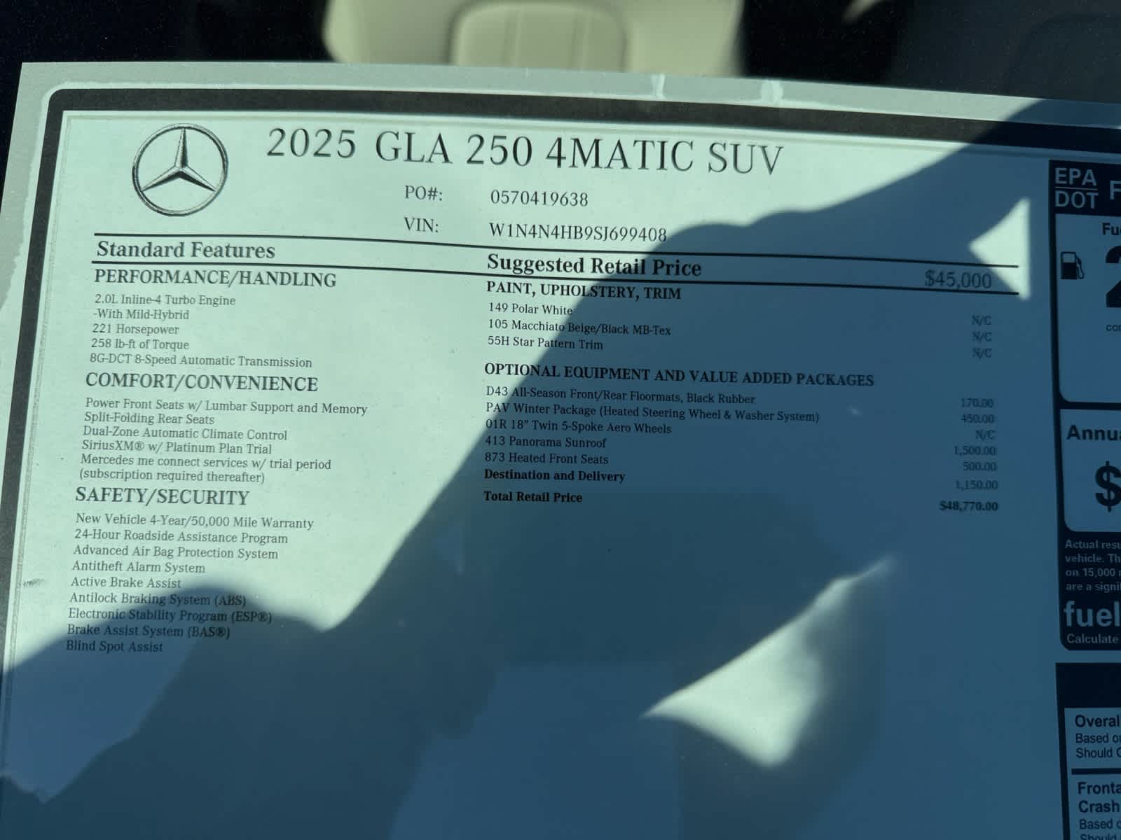 new 2025 Mercedes-Benz GLA 250 car