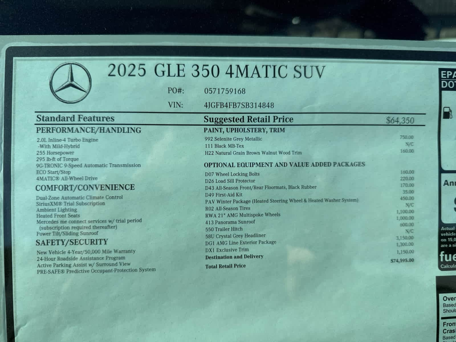 new 2025 Mercedes-Benz GLE 350 car