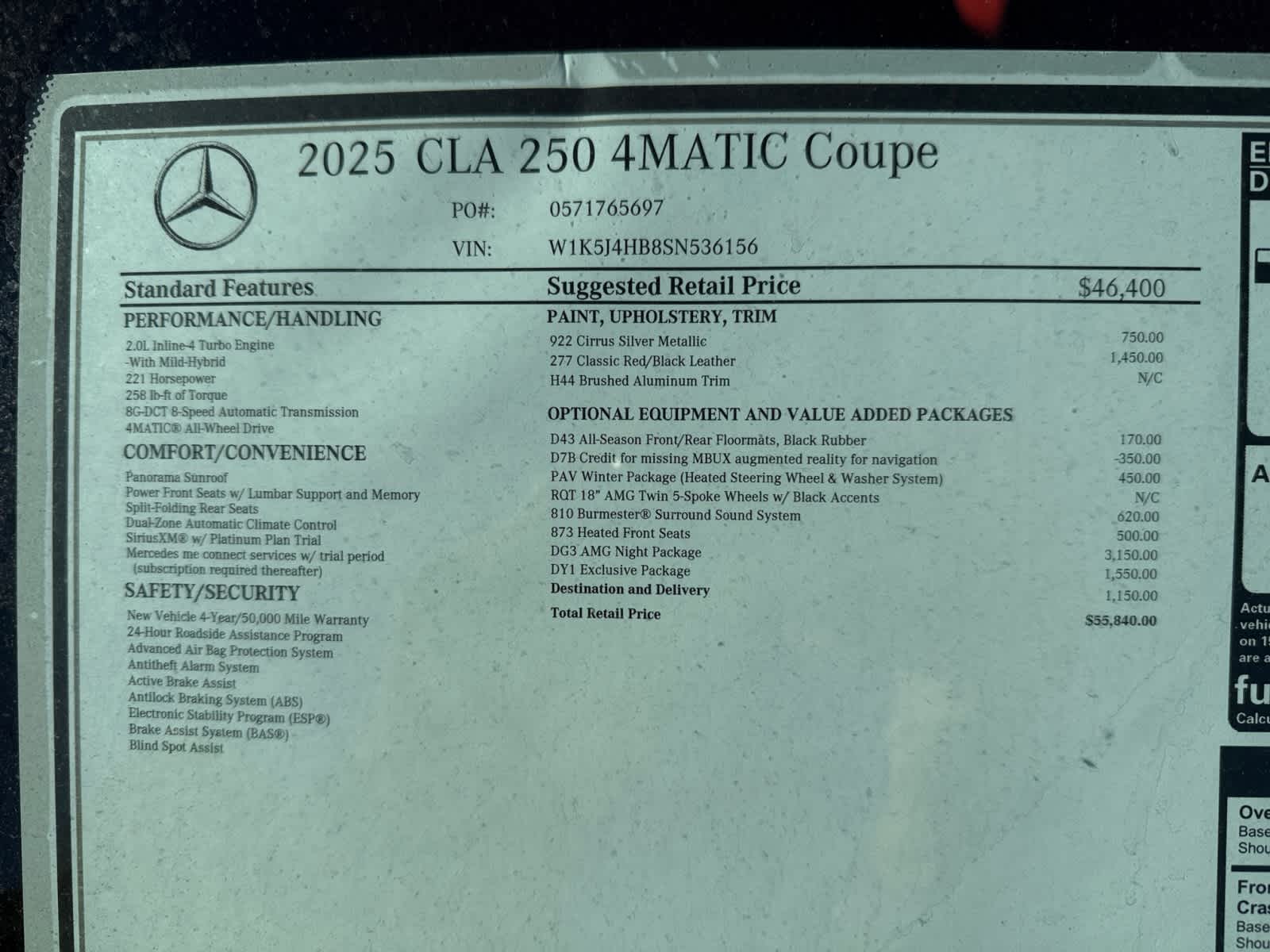 new 2025 Mercedes-Benz CLA 250 car