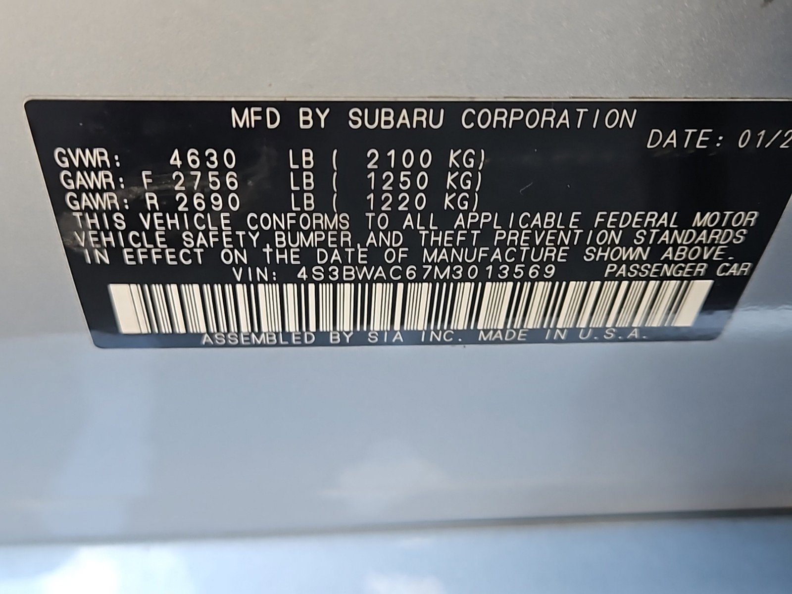 used 2021 Subaru Legacy car, priced at $21,990
