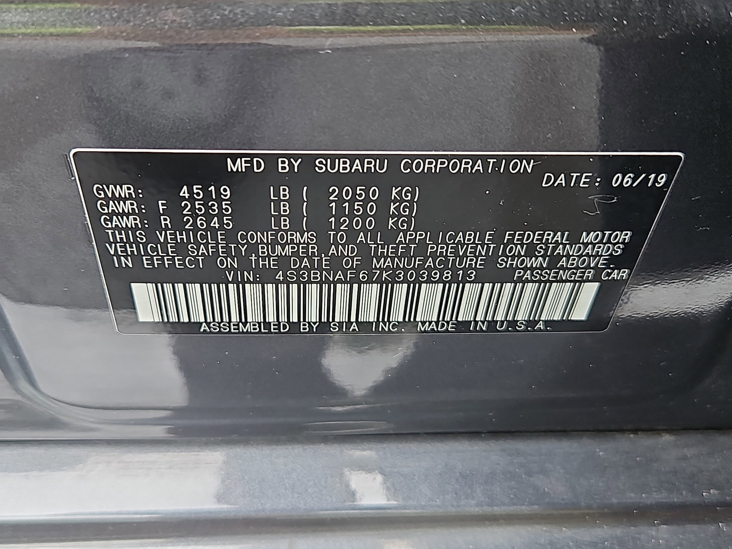 used 2019 Subaru Legacy car, priced at $18,757
