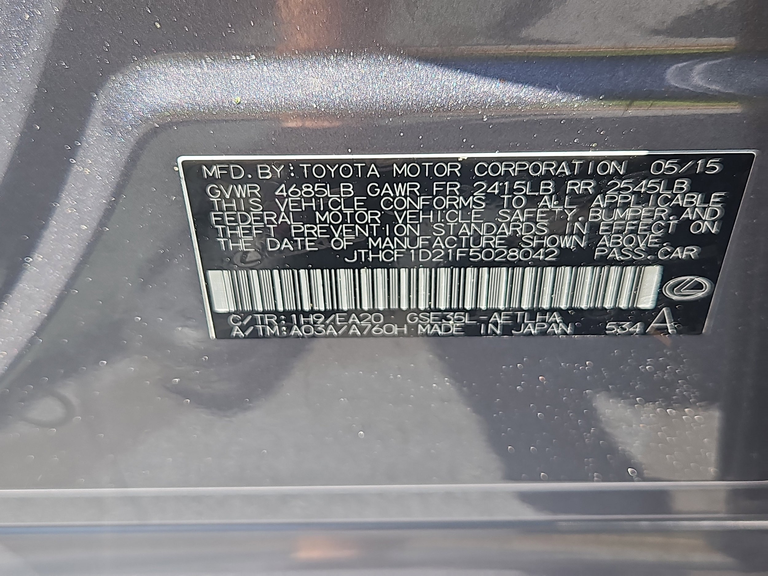 used 2015 Lexus IS 250 car, priced at $15,963