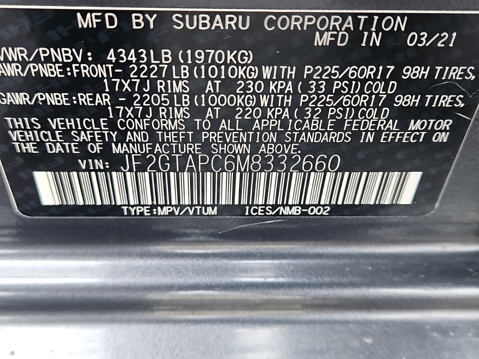 used 2021 Subaru Crosstrek car, priced at $24,490