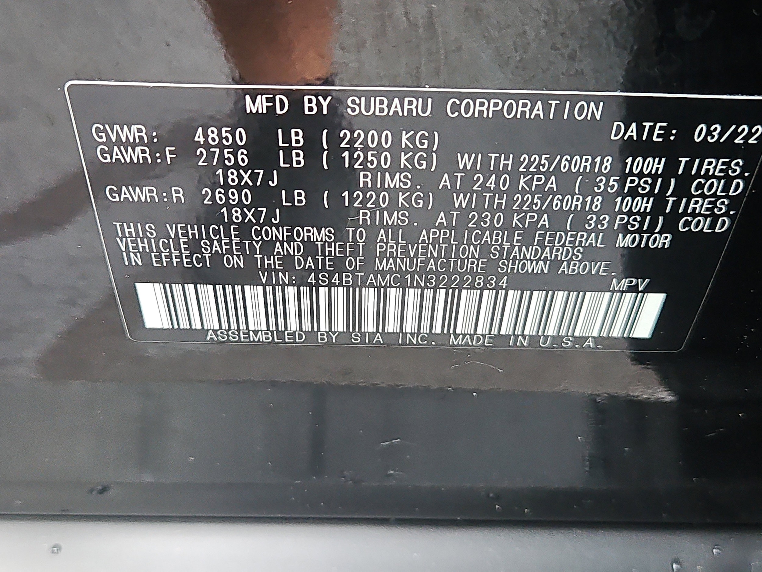 used 2022 Subaru Outback car, priced at $30,659