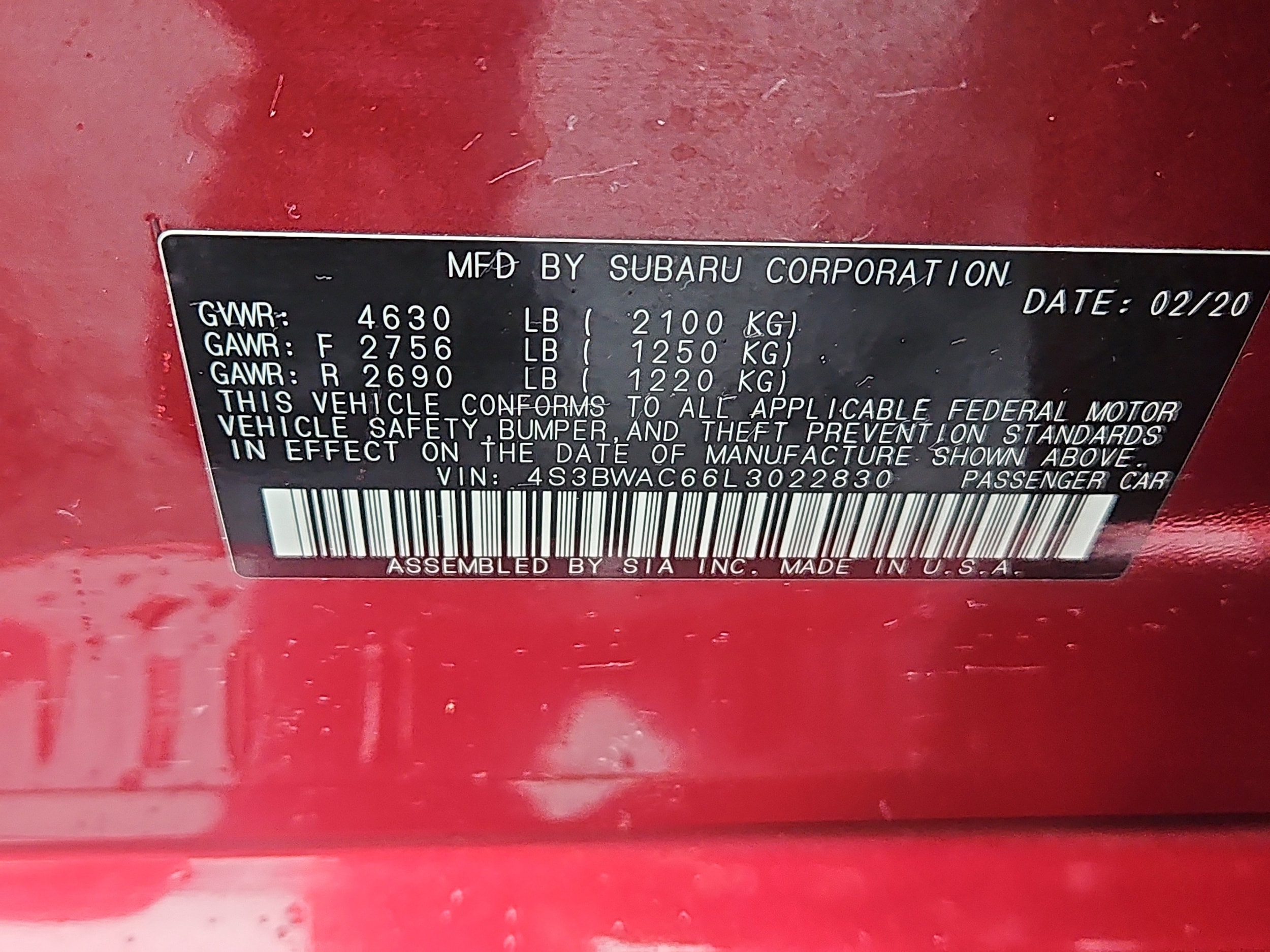 used 2020 Subaru Legacy car, priced at $19,990