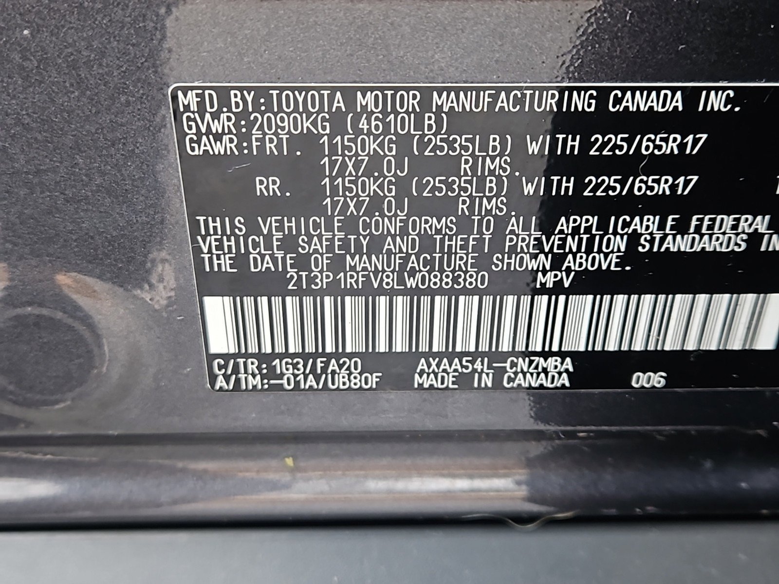 used 2020 Toyota RAV4 car, priced at $25,879