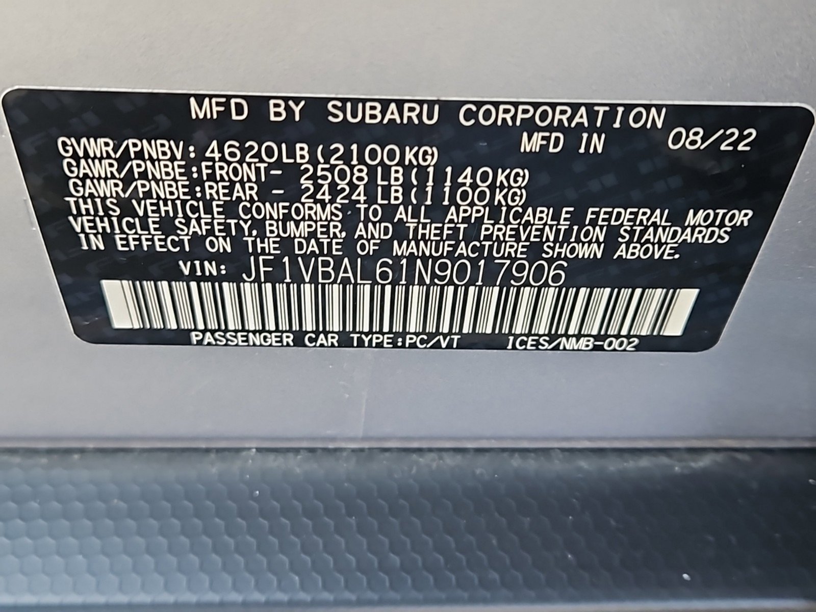 used 2022 Subaru WRX car, priced at $34,490