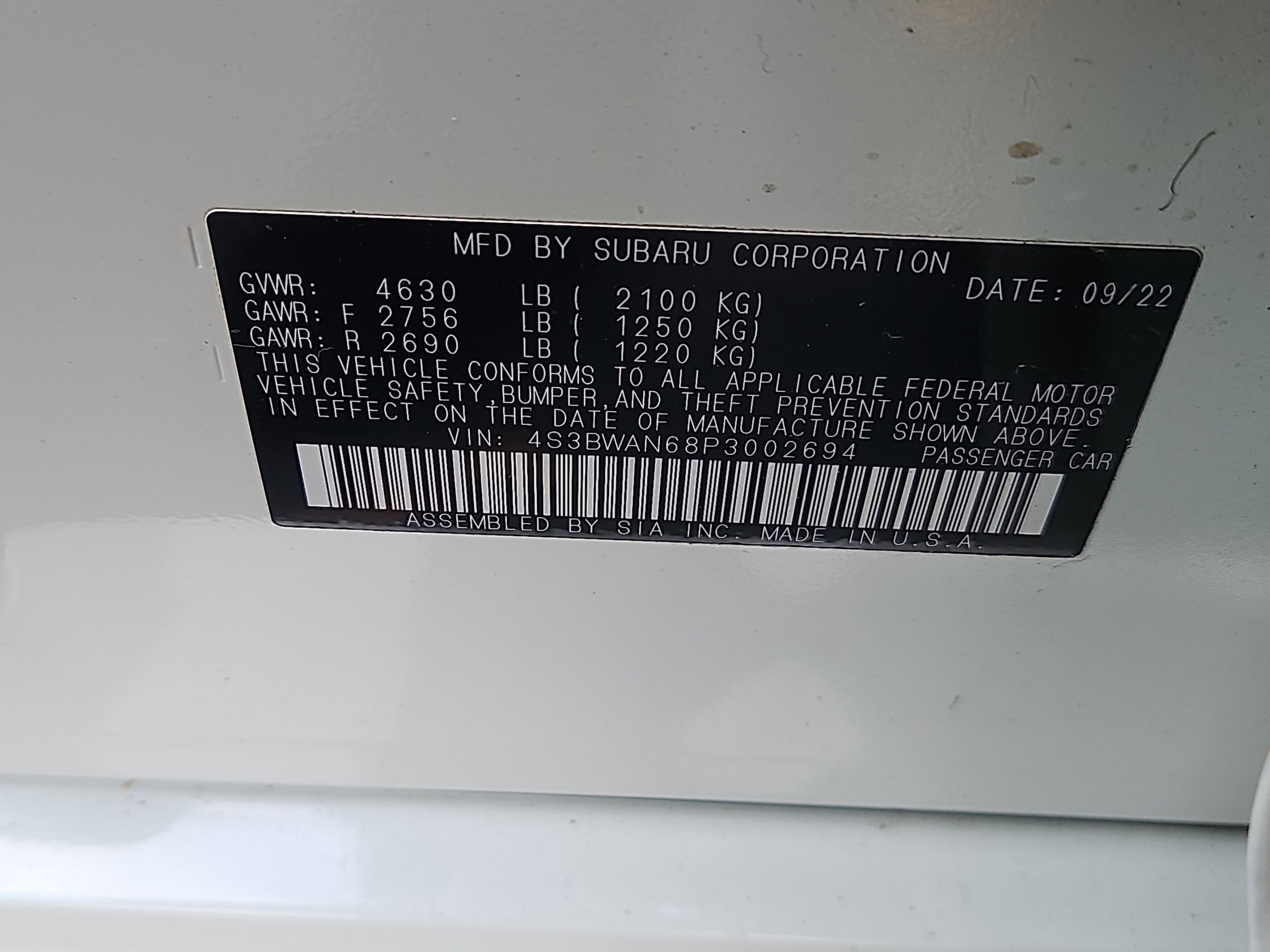 used 2023 Subaru Legacy car, priced at $25,221