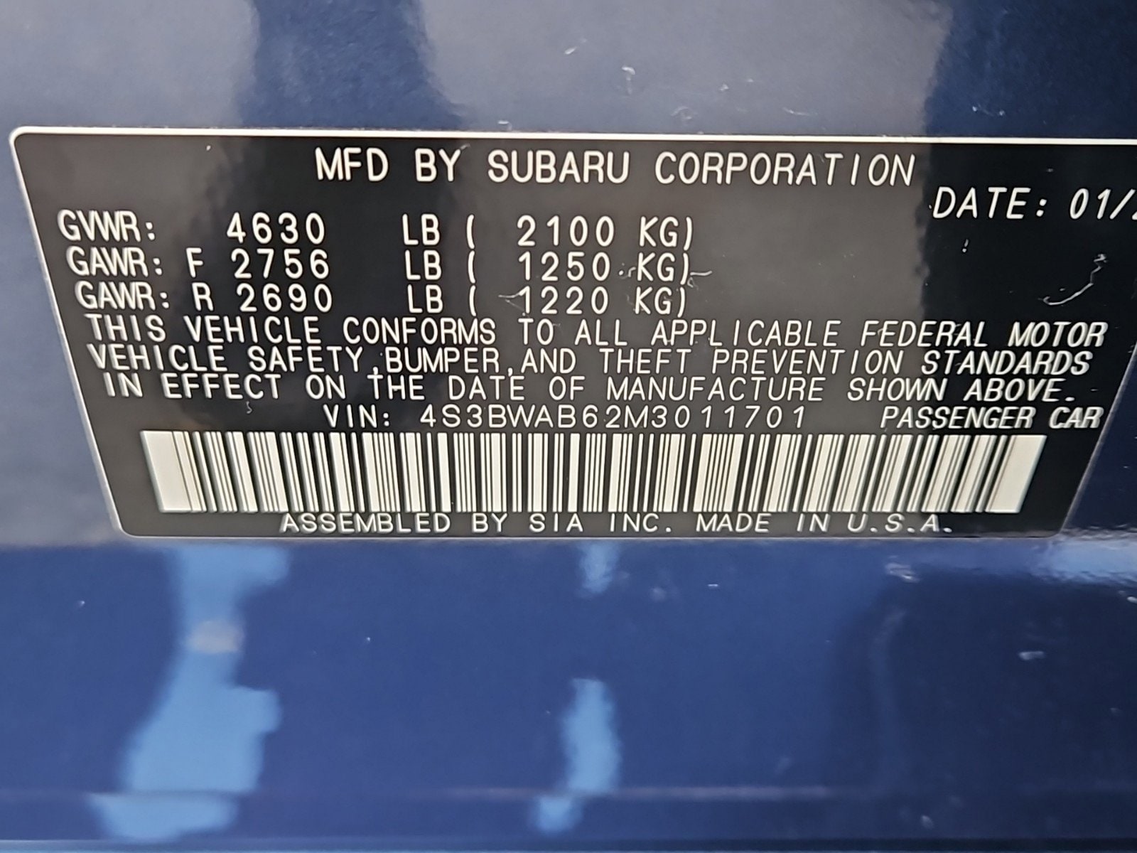 used 2021 Subaru Legacy car, priced at $23,490