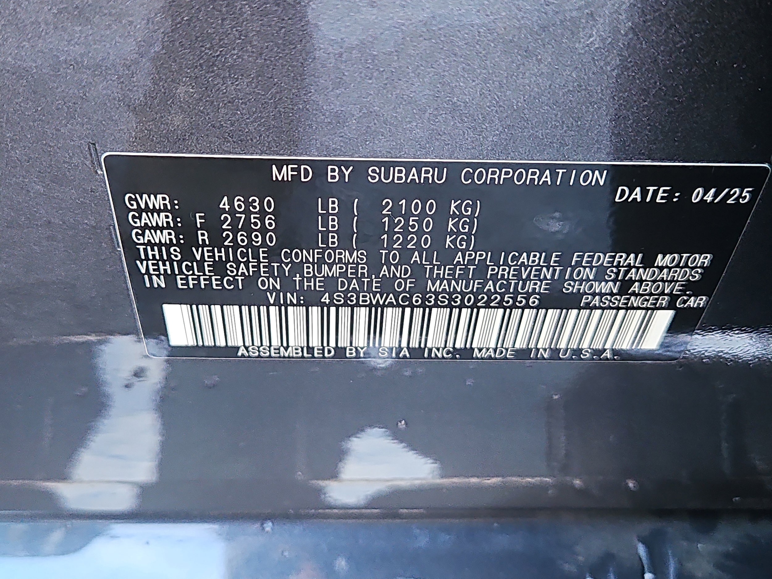 used 2025 Subaru Legacy car, priced at $28,990