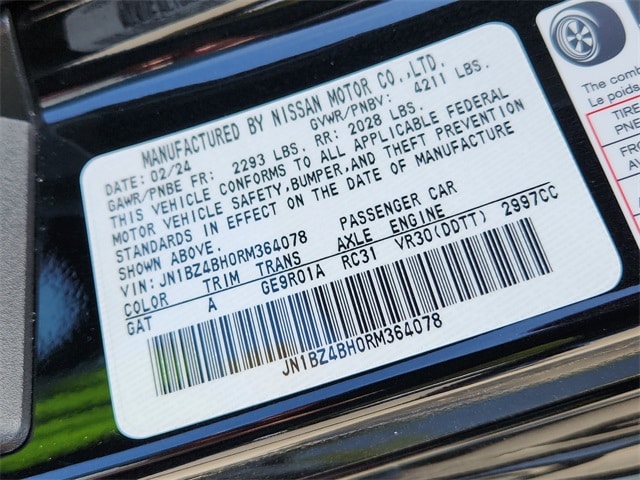 used 2024 Nissan Z car, priced at $44,567