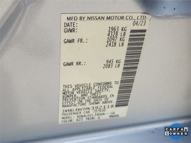 used 2023 Nissan Altima car, priced at $21,560