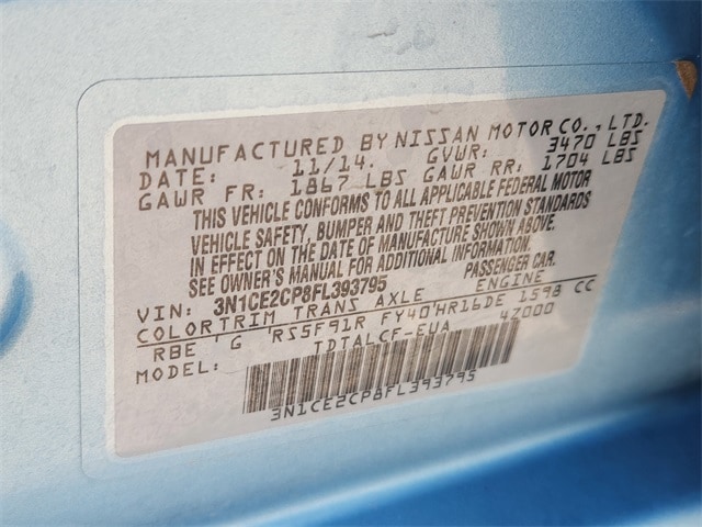 used 2015 Nissan Versa Note car, priced at $8,987