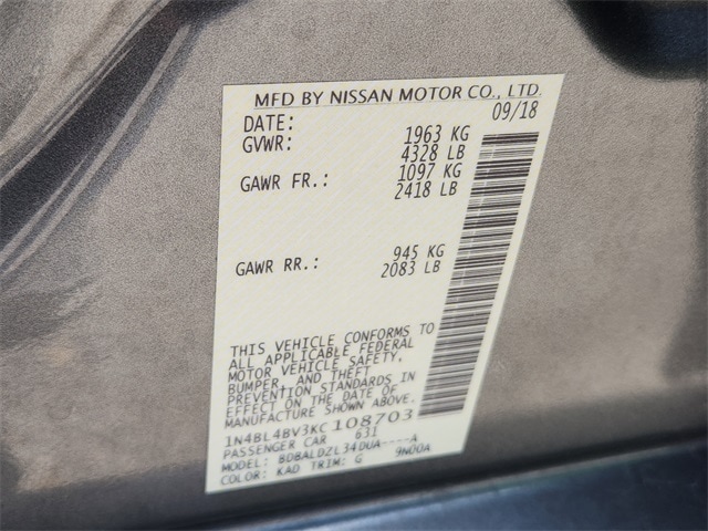 used 2019 Nissan Altima car, priced at $18,655