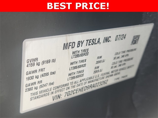 used 2024 Tesla Cybertruck car, priced at $65,999